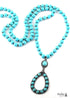 Boho Necklace, Jewelry Set, RH Turquoise White Blue Natural Stone